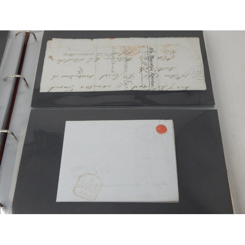 13 - An important collection of pre-stamp Postal History mainly from the 1830s and 1840s housed in collec... 