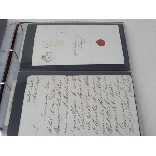 13 - An important collection of pre-stamp Postal History mainly from the 1830s and 1840s housed in collec... 