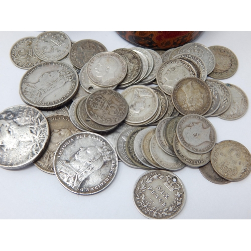 64 - Victoria Jubilee Head Silver Shillings 1889, 1891, 1892; Victoria Sixpences 1886, 1887, 1893 (this e... 