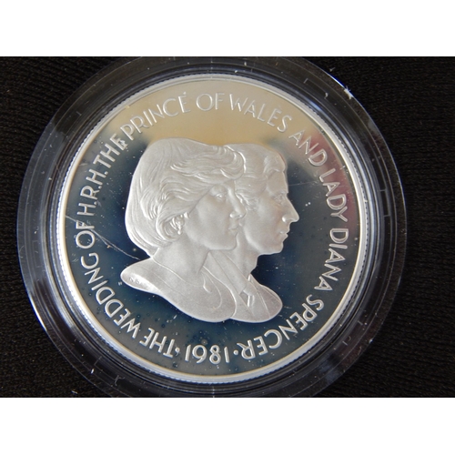 67 - Falklands Islands Charles and Diana Proof Silver Crown 1981; Falkland Islands Silver Proof Crown 198... 