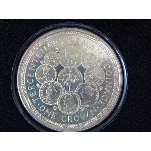 69 - Collection of 4 x Isle of Man Proof Silver Crowns in Pobjoy Mint cases of issues complete with COAs