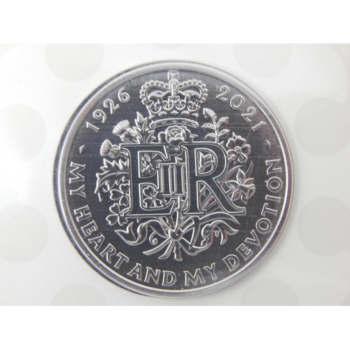 66 - The 95th Birthday of Her Majesty The Queen 2021 UK £5 Brilliant Uncirculated coin; The Remembrance D... 