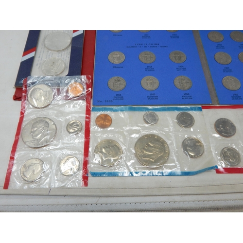 16 - USA Bicentennial Silver Uncirculated Set dated 1976; 3 x USA Uncirculated coin sets in plastic packs... 