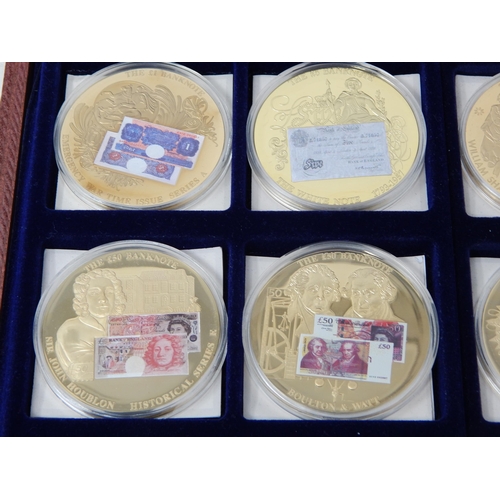 30 - Celebrating the best in British Banknotes complete set of limited edition banknote coins layered in ... 