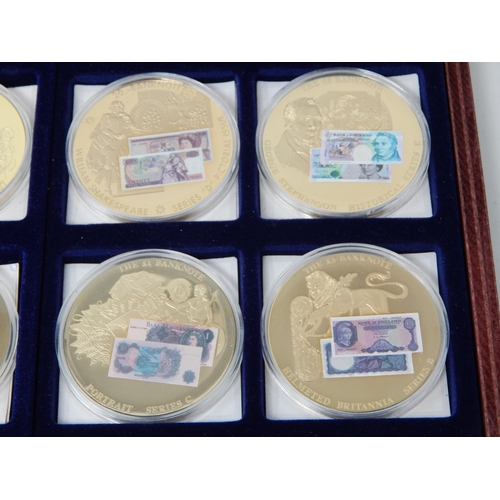 30 - Celebrating the best in British Banknotes complete set of limited edition banknote coins layered in ... 