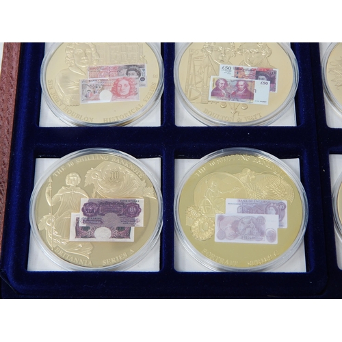 30 - Celebrating the best in British Banknotes complete set of limited edition banknote coins layered in ... 