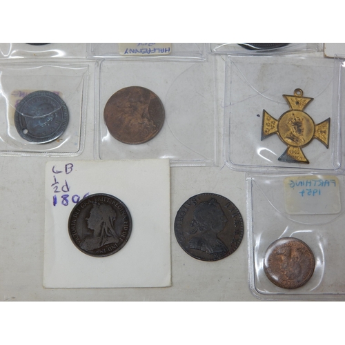 52 - Collection of early Copper coinage to include George III Copper Penny 1806; Halfpennies 1806(2); Uni... 