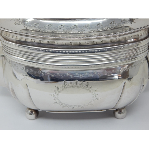 217 - George III silver tea pot, London 1811, Peter & William Bateman, 20.3oz