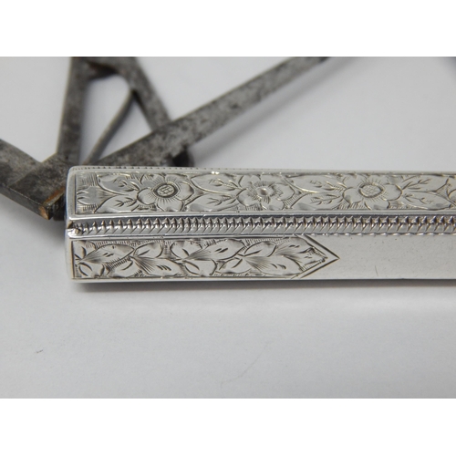 260 - Victorian bright cut silver pocket knife, Birmingham 1894