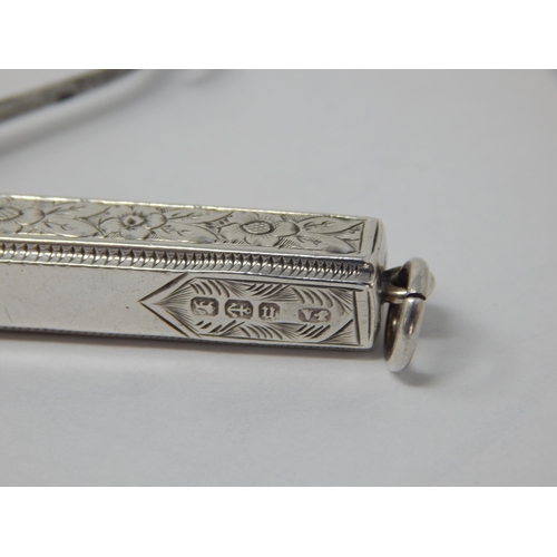 260 - Victorian bright cut silver pocket knife, Birmingham 1894