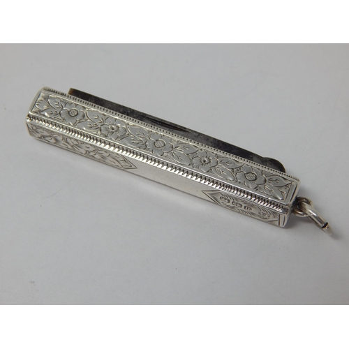 260 - Victorian bright cut silver pocket knife, Birmingham 1894