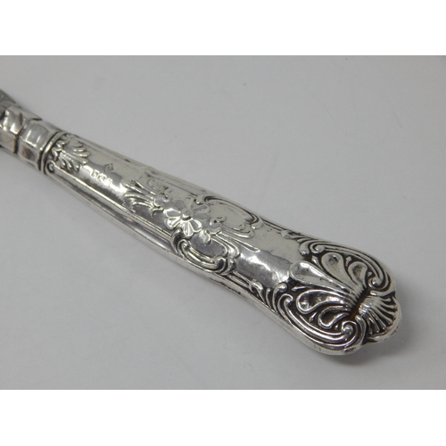 265 - Elizabeth II silver handled bread knife, Sheffield 1967, Harrison Brothers