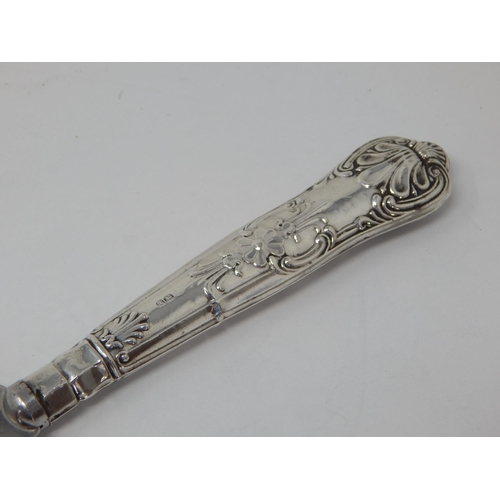 265 - Elizabeth II silver handled bread knife, Sheffield 1967, Harrison Brothers