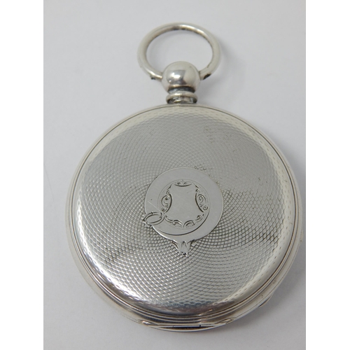 276 - Baume Argent silver cased open dial, key wound pocket watch