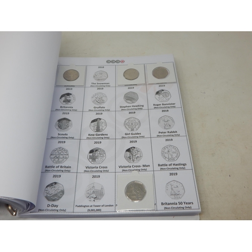 51 - A Coin Collector's Date Run Folder containing a large range of Decimal Commemorative coinage includi... 