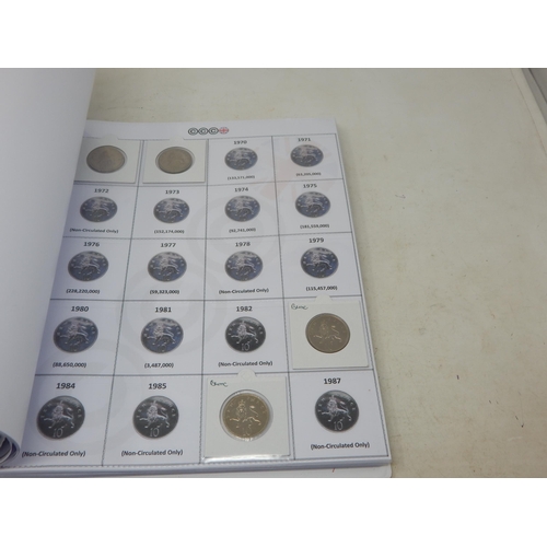 51 - A Coin Collector's Date Run Folder containing a large range of Decimal Commemorative coinage includi... 