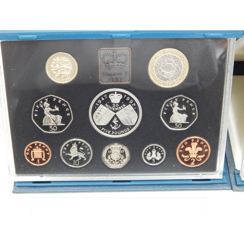 89 - UK Proof Sets 1993, 1994, 1995, 1996, 1997, 1998 all brilliant, about as struck, and housed in Royal... 