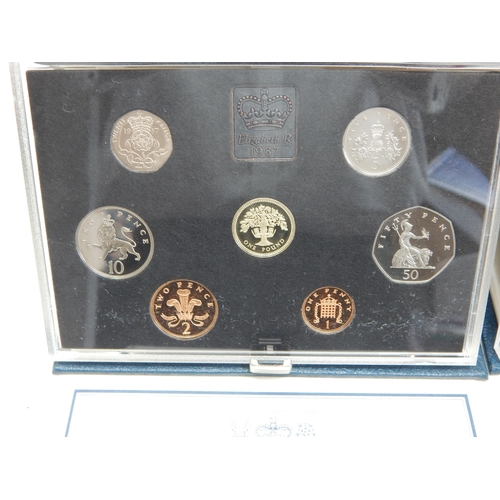 90 - UK Proof Sets 1983, 1985, 1986, 1987, 1991, 1999, all brilliant, about as struck and housed in Royal... 