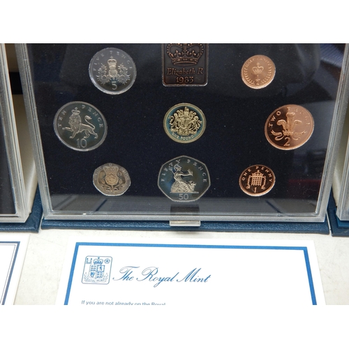 90 - UK Proof Sets 1983, 1985, 1986, 1987, 1991, 1999, all brilliant, about as struck and housed in Royal... 