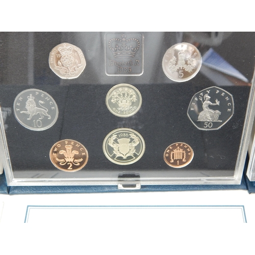 90 - UK Proof Sets 1983, 1985, 1986, 1987, 1991, 1999, all brilliant, about as struck and housed in Royal... 