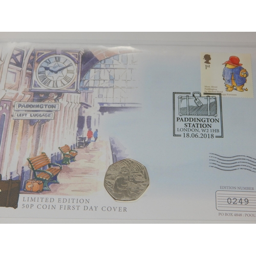 28 - Limited Edition Beatrix Potter Stamp & Coin Cover comprising 4 x different Beatrix Potter coins; Sir... 