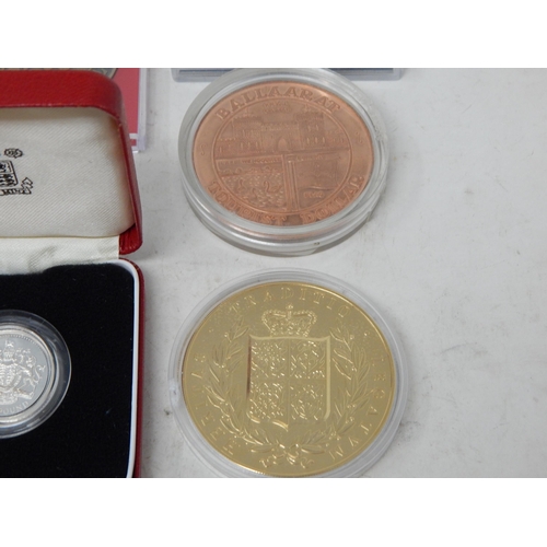 55 - UK Silver Proof Pound 1983; UK Silver Proof Pound 1990; FFE Proof 50p 1973; 75th Anniversary Dambust... 