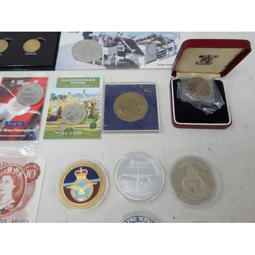 75 - Dame Vera Lynn Commemorative £2 coin; St Helena Proof Silver 25p 1973; Isle of Man D-Day Crown coin ... 