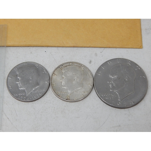 85 - USA John F Kennedy Silver Half Dollars 1964, 1966 and 1967; Eisenhower Dollars(4); other USA Commemo... 