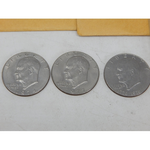 85 - USA John F Kennedy Silver Half Dollars 1964, 1966 and 1967; Eisenhower Dollars(4); other USA Commemo... 