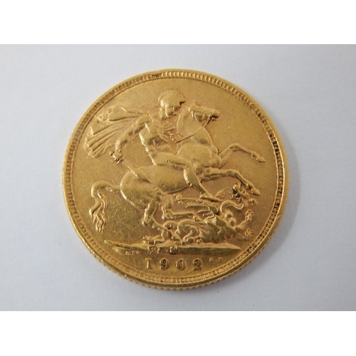 162 - Edward VII Full Gold Sovereign 1902