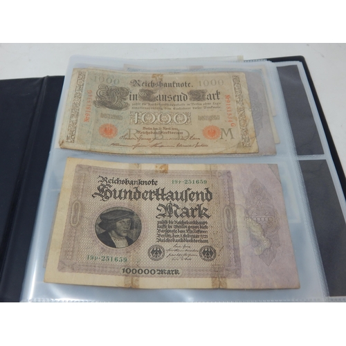 121 - A collection of early banknotes of the World housed in collectors album