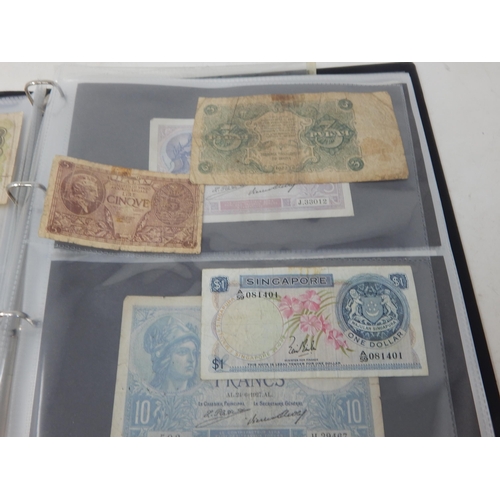 121 - A collection of early banknotes of the World housed in collectors album