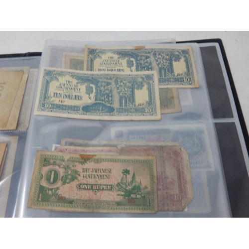 121 - A collection of early banknotes of the World housed in collectors album