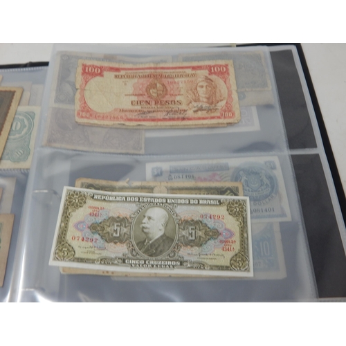 121 - A collection of early banknotes of the World housed in collectors album