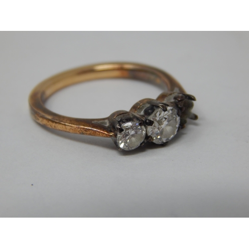 145 - 15ct Gold Ring Set with 2 diamonds