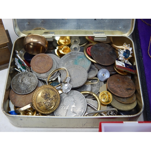 116 - Large collection of Costume Jewellery; Hallmarked Silver Pencil Holder; a self winding Camera machin... 