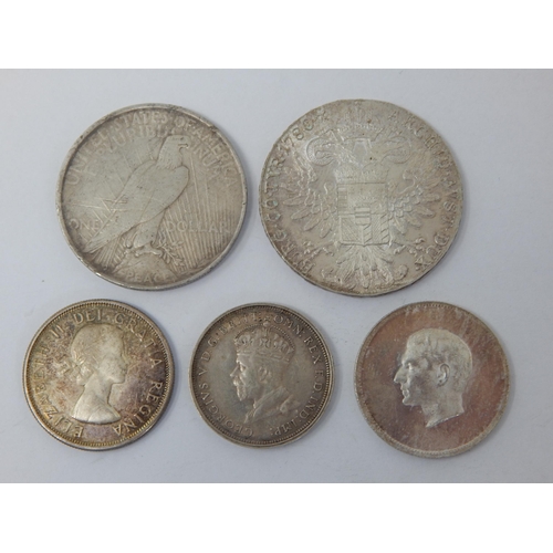 38 - Collection of Modern Silver Coinage to include Maria Therea Silver Thaler dated 1780; Rare Iran Silv... 