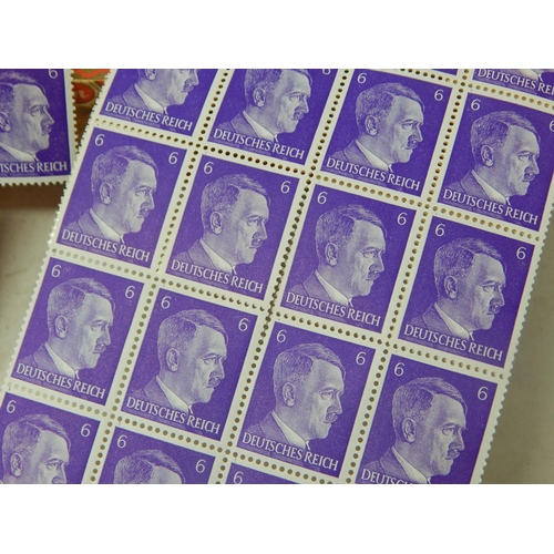 150 - Germany Third Reich Interest collection of WWII Adolph Hitler Mint Stamps in blocks and mini sheets