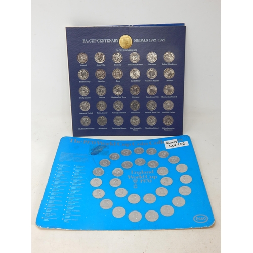 152 - England World Cup 1970 Medal collection; FA Cup Centenary Medal Collection 1972