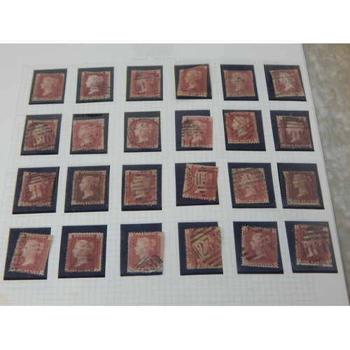 110 - Collection of 93 x Queen Victoria Penny Red stamps housed in a loose leaf file