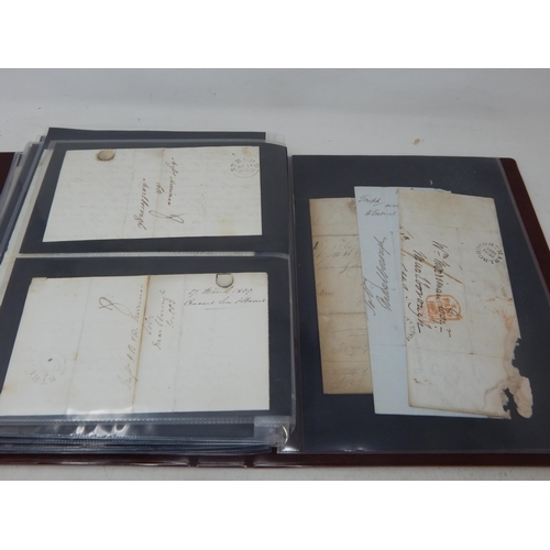 41 - Important collection of pre-stamp Postal History in collectors album