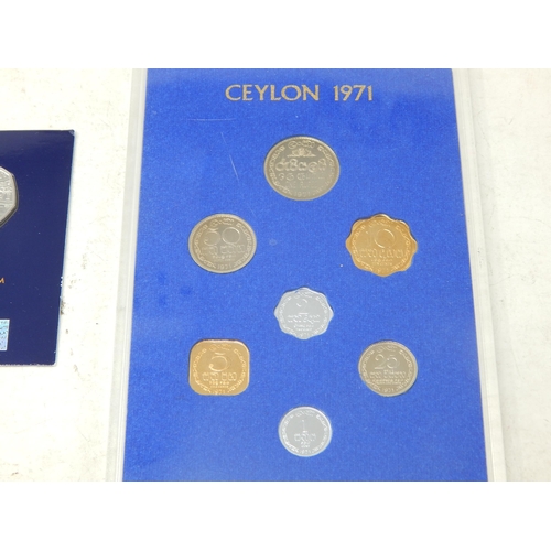 126 - UK Public Libraries Proof Silver 50p coin; 1997 Silver Proof 50p coin; 1977 Proof Set; Ceylon 1971 P... 