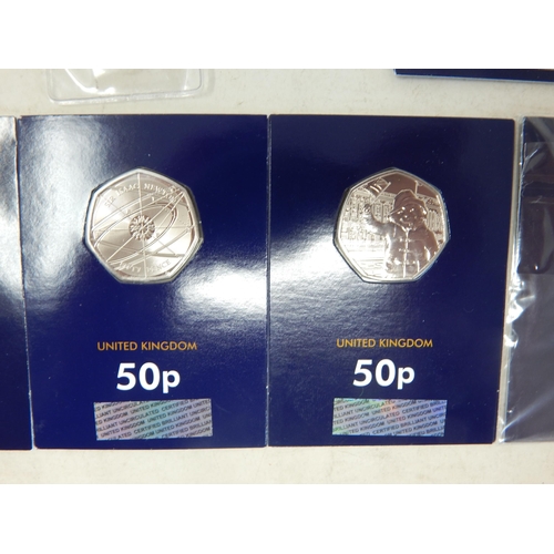 158 - Isle of Man Father Christmas £2 coin 2019; Samuel Pepys £2 coin 2019 in Royal Mint blister pack; 50t... 