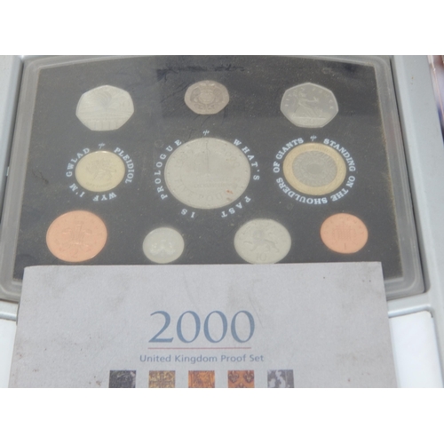 138 - UK Proof Coin Collection 2000; UK Proof Set 1997 inc £5 coin in de-luxe case; UK 1967 coin set in ha... 