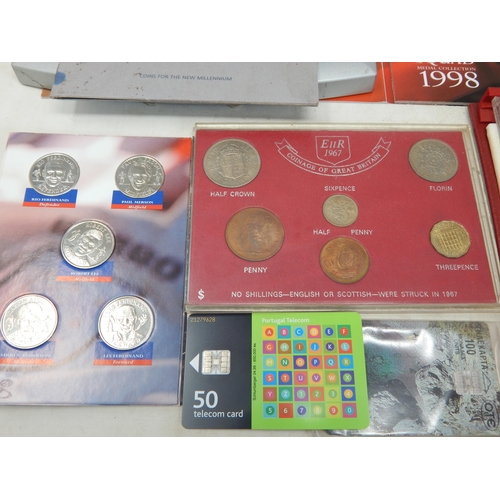 138 - UK Proof Coin Collection 2000; UK Proof Set 1997 inc £5 coin in de-luxe case; UK 1967 coin set in ha... 