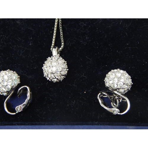 165 - Swarovski Pendant Necklace with Matching Earrings in Original Fitted Case Together with a 925 Silver... 