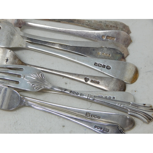 78 - Quantity of Hallmarked Silver Forks (10): Various Dates & Makers: Weight 266g