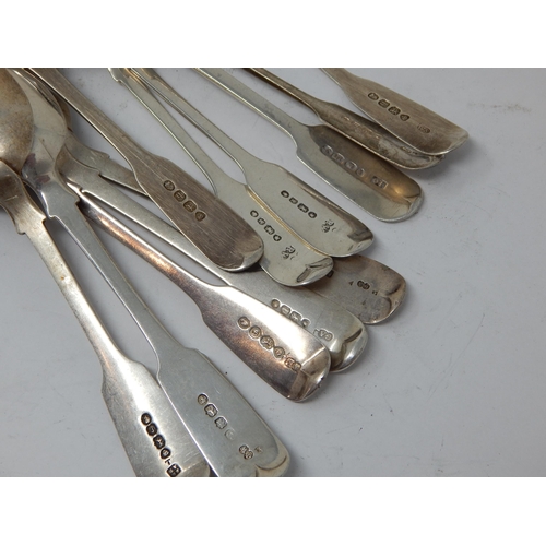 92 - Hallmarked Silver Georgian & Later Spoons: Weight 258g