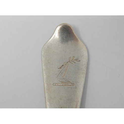 105 - Set of 6 Silver Rat Tail Table Spoons: Hallmarked London 1929 by Lionel Alfred Crichton, Old Bond St... 