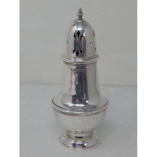 120 - Silver Sugar Shaker Hallmarked London 1971 by A. Chick & Sons Ltd: Height 14.5cm: Weight 94g